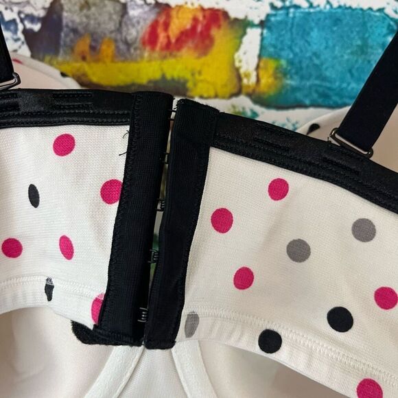 Cacique Polka Dot Print Underwire Lightly Padded Bra Size 42DDD - Picture 4 of 7